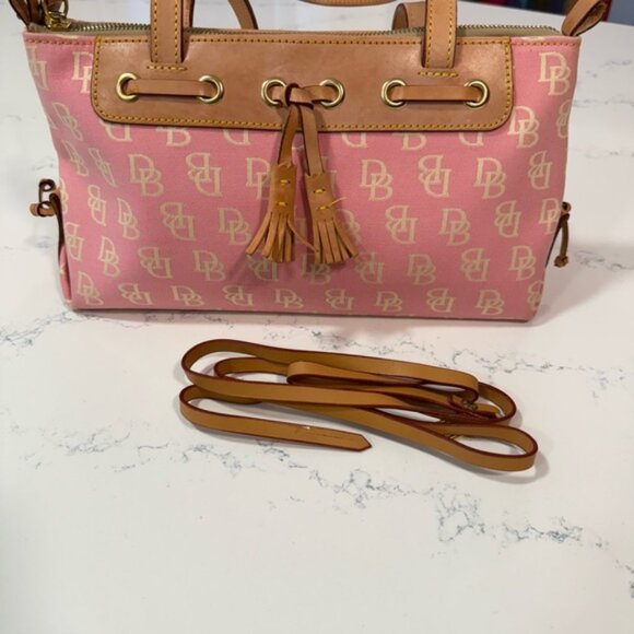 Dooney & Bourke Pink and Tan Satchel - Picture 6 of 6